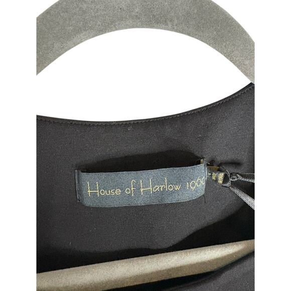 House of Harlow 1960 x REVOLVE Beda Cropped Top Square Neck Minimalist Black SM - Picture 6 of 9